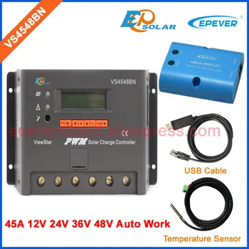 

PWM EPEVER Regulator for off grid tie solar system Controller VS4548BN 45A 45amps EPsolar Wifi eBOX and USB Connect PC cable