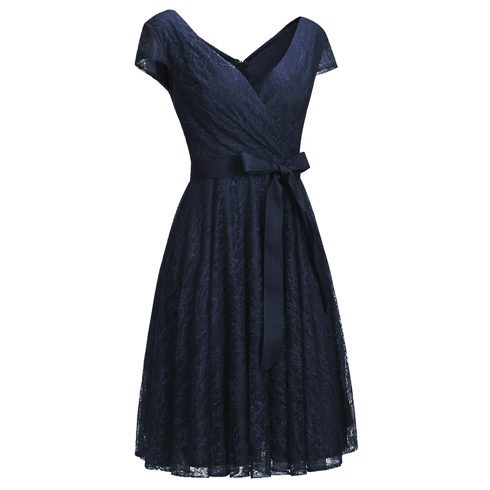 Robe de soiree короткое светоотражающее платье вечернее платье с v-образным вырезом Вечерние vestido de festa vestito da sera кружевное платье для выпускного вечера с поясом