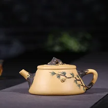 200mlYixing zisha фиолетовая глина руды Shipiao чайник ручной работы горшок из сосновой иглы