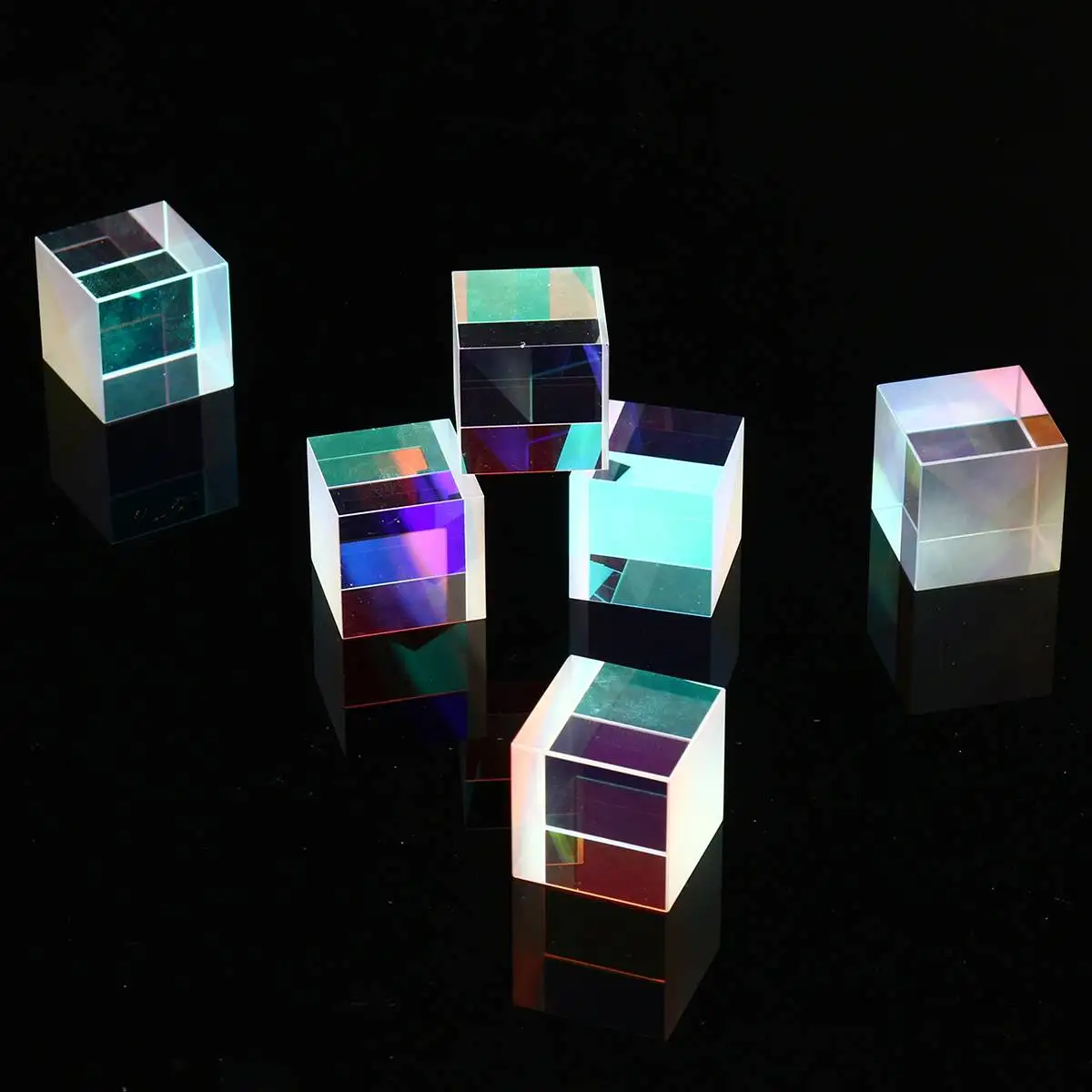

6Pcs/Set 2x2x2cm X-cube Dichroic Cube Prism RGB Combiner Or Splitter DIY Decoration School Educational Physics Teaching Prism