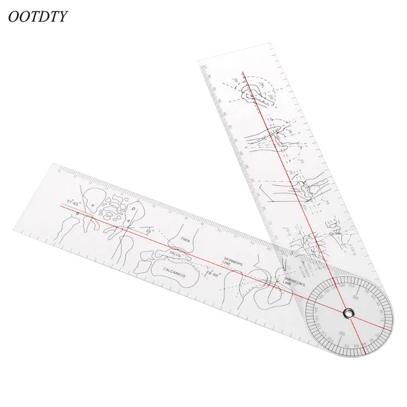 

OOTDTY Goniometer Angle Medical Ruler Rule Joint Orthopedics Tool Instruments Plastic