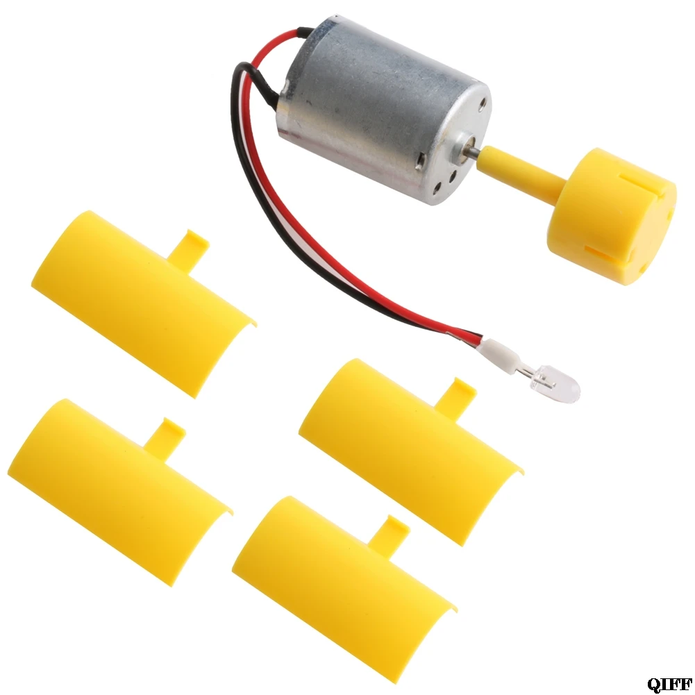 

Drop Ship&Wholesale DC Micro Motor Small LED lights Vertical Axis Wind Turbine Generator Blades Mar28
