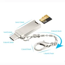 Тип c usb 2,0 Алюминиевый otg телефон мульти карта памяти ридер адаптер кардридер для микро SD/TF компьютера ноутбука