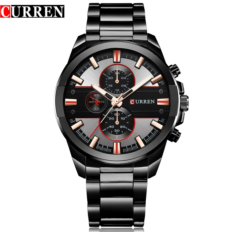 

CURREN TOP Brand Luxury Men Wrist Watch Fashion Analog Sports Quartz Watch Stainless Steel Male Clock Horloges Mannens Relojes