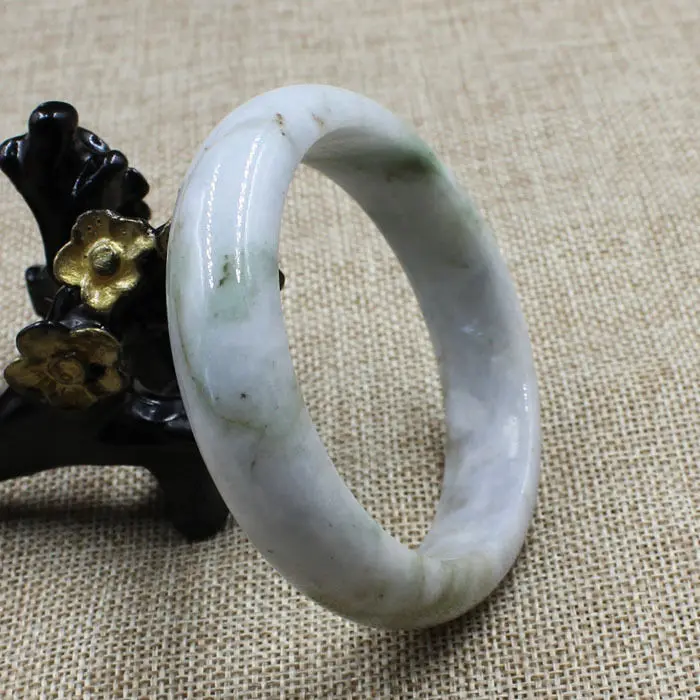 

5623 Certified Grade A Natural Lavender Green stoneite stone Bracelet Bangle 58mm