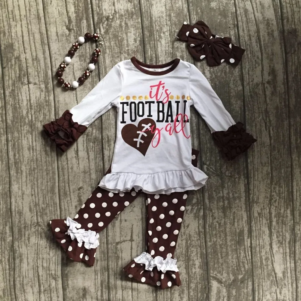 baby girls football season outfit clothes baby girls it's football yall