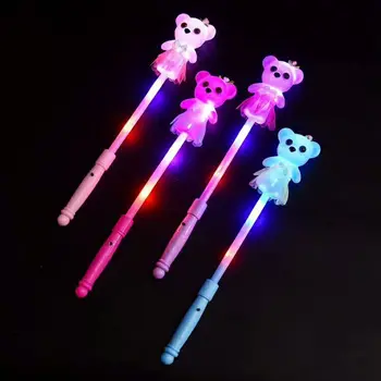 

300pcs Cute Little Bear Light Up LED Stick Wands Rally Rave Cheer Batons Party Flashing Glow Stick Light Sticks