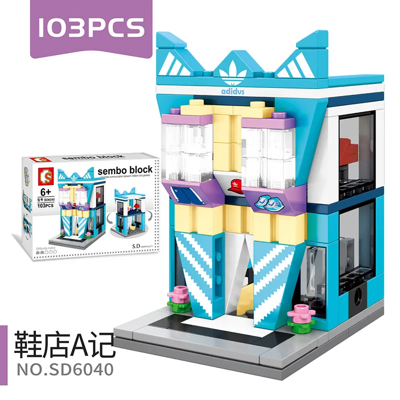 Hot City Series Mini Street Model Shop is compatible with Mini Toy Shoe Shop A Fashion Bar Jewelry Shop Building Block Toys 16+ Hot City Series Mini Street Model Shop is compatible with Mini Toy Shoe Shop A Fashion Bar Jewelry Shop Building Block Toys 16+
