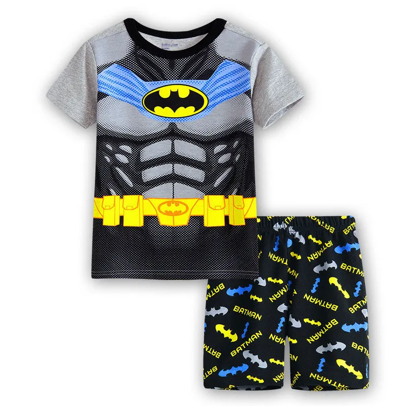 

NEW Kids Pajamas Set Children Sleepwear Baby Pajamas Sets Boys Short Sleeve Batman Cotton Nightwear Casual Homewear Kid Clothing
