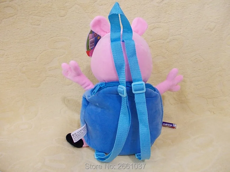 40 см Свинка Пеппа Джордж Животные Мягкие плюшевые игрушки мультфильм Сумка розовая свинка Джордж рюкзак животные пакет для детских подарков