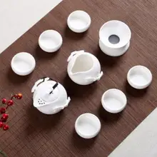 Топ керамика чайный набор 10 шт. чайный сервиз ручной работы RUYAO кунг-фу заварочный чайник