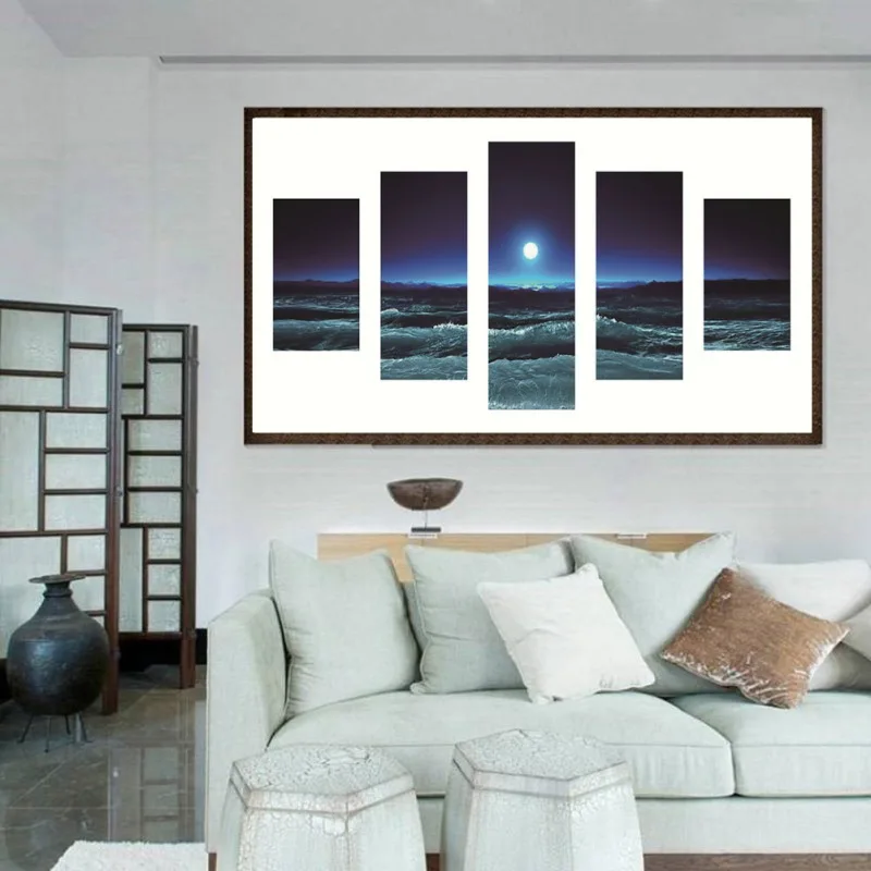 

Scenary Full Multi-Picture Combination Round Diamond Painting 5D DIY Cross Stitch Embroidery Kit For Home Decoration
