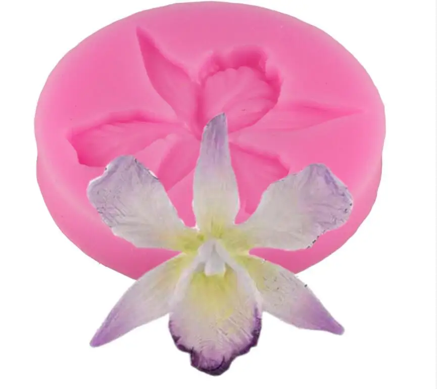 

Orchid Silicone Mold Resin Fimo Polymer Clay Molds Cupcake Fondant Cake Decorating Tools Candy Chocolate Gumpaste Mould