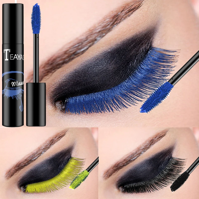 

Blue Mascara Rimel Waterproof Curling Lengthening Eyelashes Makeup Colorful Pigment Black Eyes Lash Lift Make up Green Mascara