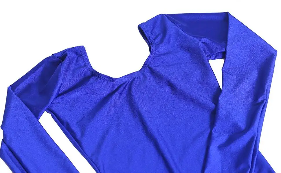 Girls Black Long Sleeve Unitard (2)