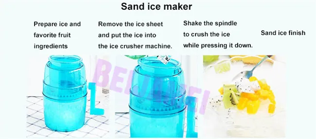 BEIJAMEI машина для измельчения Мороженица портативная ручка для вращения ручной Измельчитель льда бритва