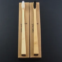 Смешанный цвет Экстра тонкая деревянная зубная щетка бамбук новинка бамбуковая зубная щетка мягкая щетина BPA бесплатно зубная щётка с нейлоновой щетиной