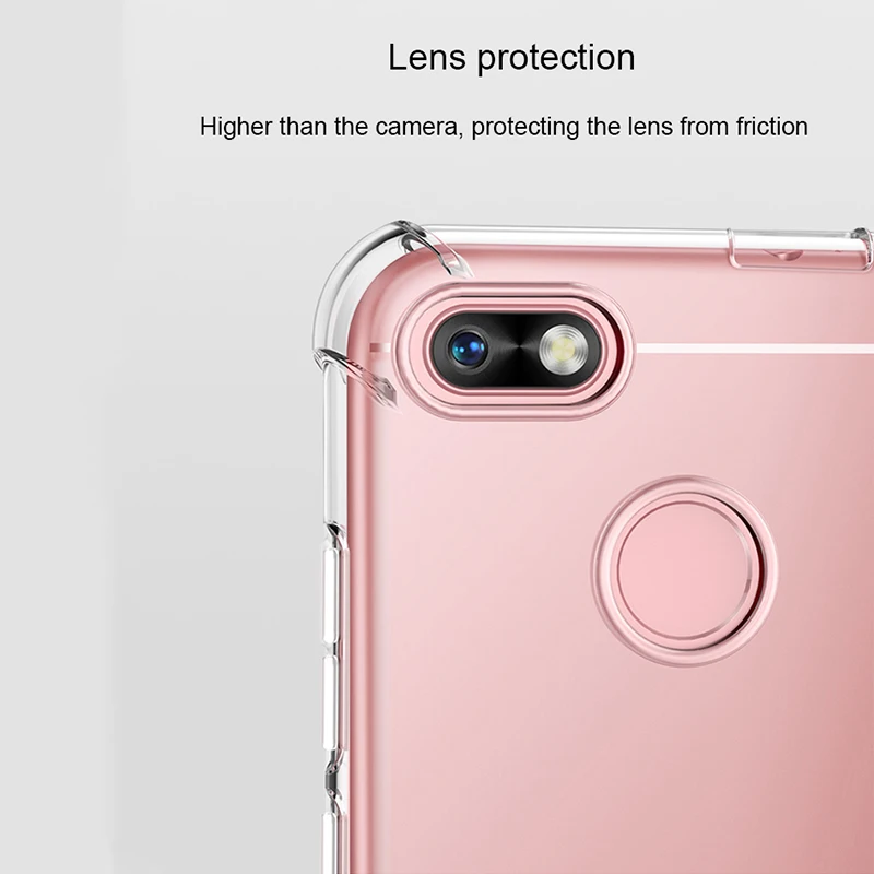 Противоударный прозрачный силиконовый чехол SIXEVE для Huawei P10 Lite Plus P8 P9 Y3 Y5 2017 honor 9