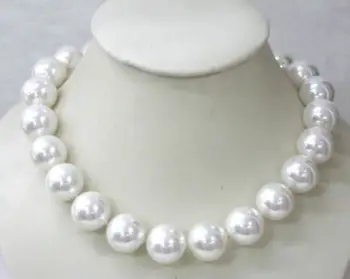 

( Necklace) lady's women's jewelry Rare Huge Women's Classic beautiful 14mm white shell pearl necklace