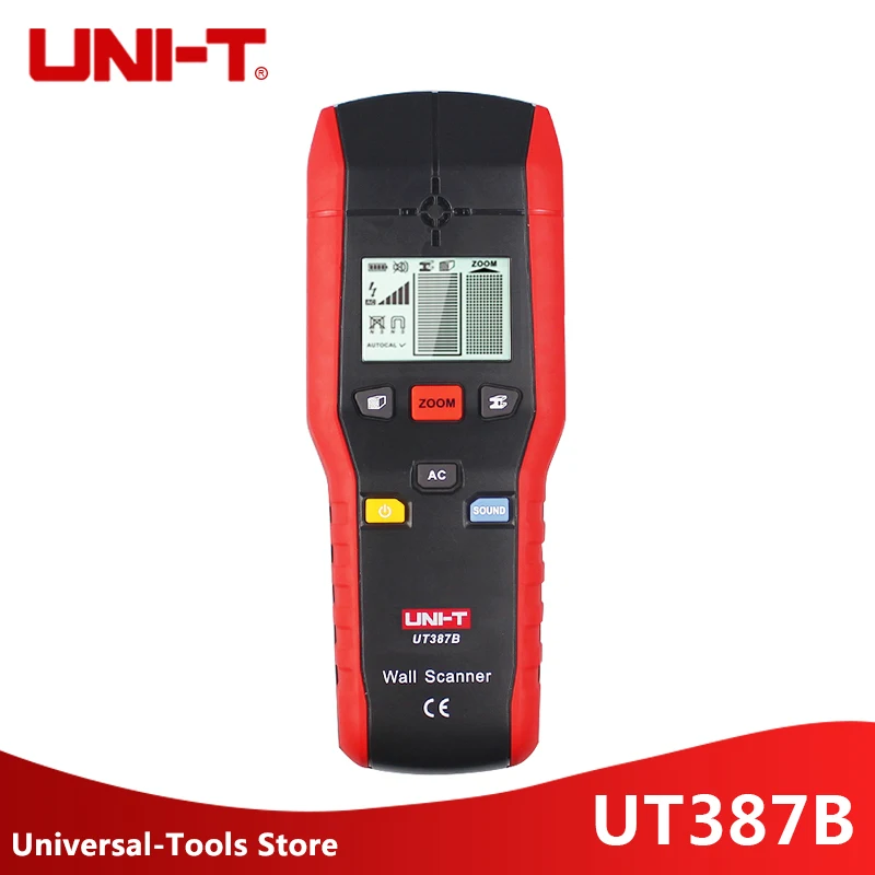 UNI T UT387B промышленные металлодетекторы ручной настенный сканер дерево кабель