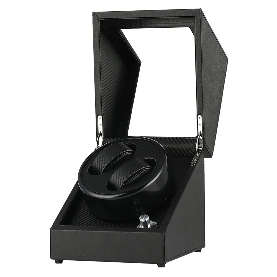 

18*18*20.5 cm Automatic Watch Winder Double Shaker Holders Motor Winding Machine Box with US/UK/AU/EU Plug Adapter