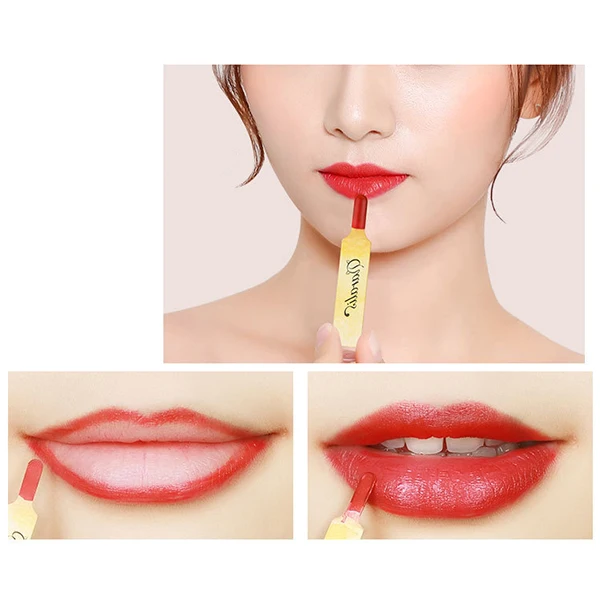 

5Pcs/Box Disposable Match Bar Design Lipstick Waterproof Smooth Outside Lip Stick Lip Make Up Lipstic
