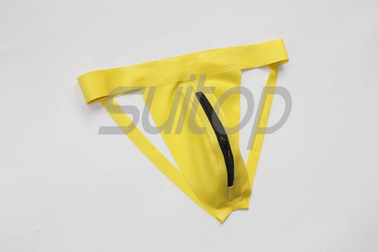 Suitop latex rubber fetish jockstrap latex Exotic briefs for men's
