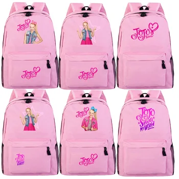 

Beautiful Jojo Siwa Rucksack Students School Mochila Popular Pattern Beautiful Back to College Backpack for Women Girls
