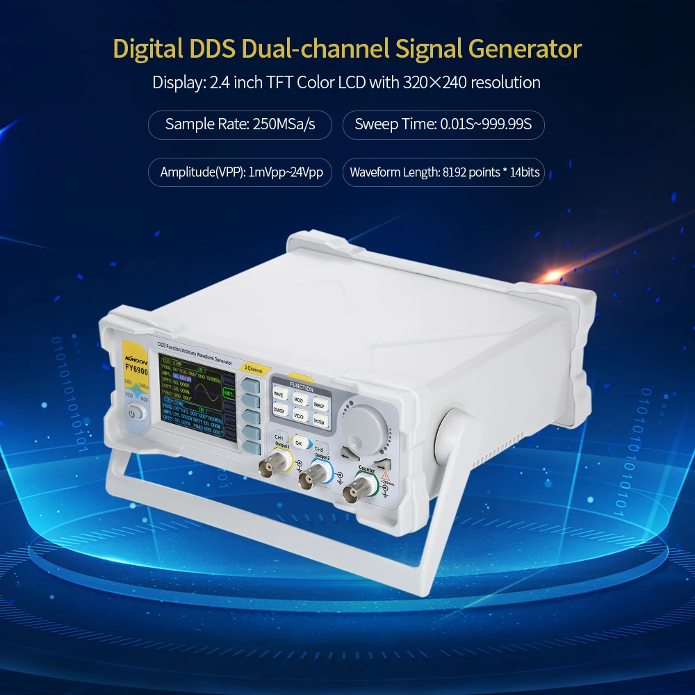 Двухканальный DDS генератор сигналов синусоидальной волновой генератор pwm импульсы импульсная 100 м частотомер Функция Generator2.4 дюймов TFT ЖК-дисплей