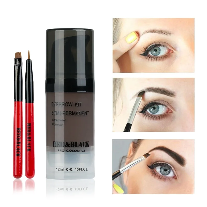 Color Salon Semi Permanent Eyebrow Cream Kit Extension 3D Shape Eyebrow
