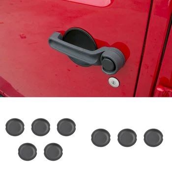 

MOPAI ABS Matt Black Car Exterior Door Handle Bowl Decoration Trim Cover Stickers for Jeep Wrangler 2008 Up Car Styling