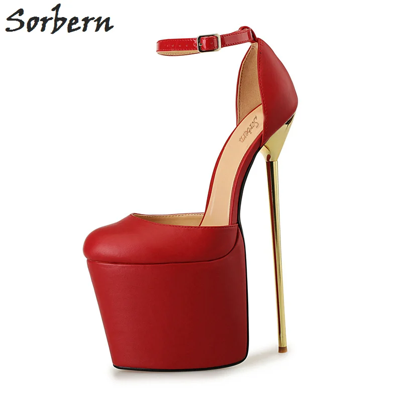 Sorbern унисекс 20 см сверхвысокий каблук 2017 обувь для вечеринок zapatos mujer Alto Con Plataforma