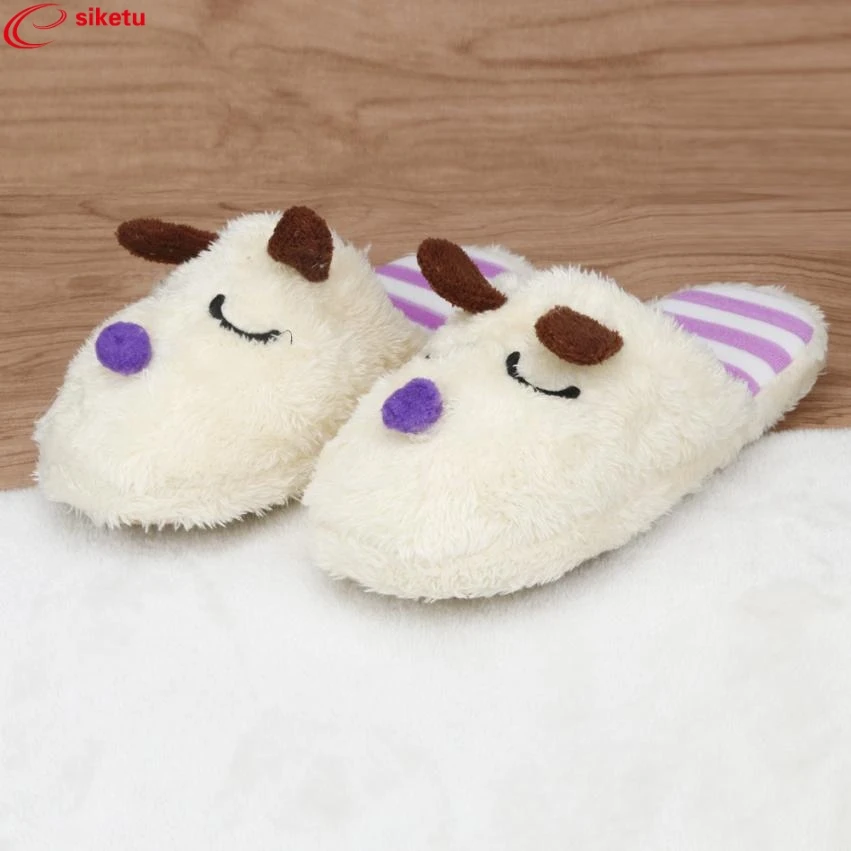 

siketu Best Gift 2017 New Brand High Quality Indoor Bowknot Cotton Slippers Home Anti-slip Shoes Drop Shipping Dec26#3