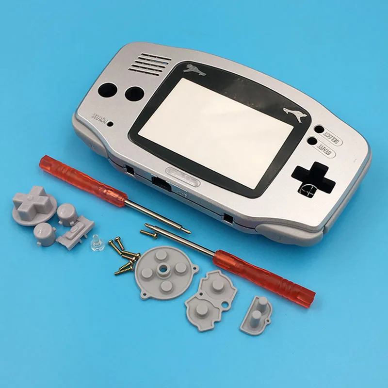 Для Gameboy Advance Shell полный корпус оболочка корпуса для Nintendo GBA Корпус чехол - Цвет: Silver