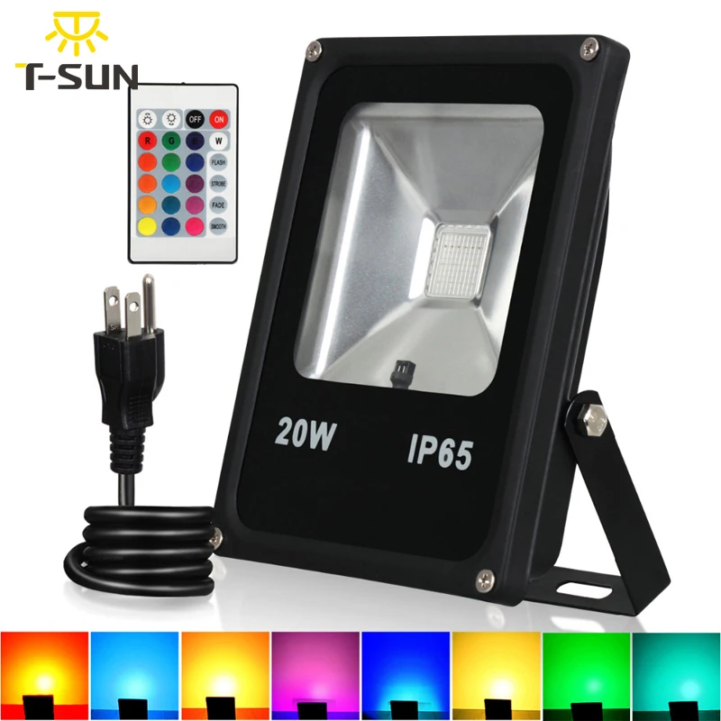 T SUNRISE Светодиодный прожектор RGB 10 Вт 20 30 50 Водонепроницаемый наружное освещение