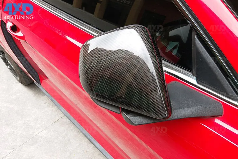 Сухой углерода Зеркало Обложка для Ford Mustang зеркало заднего вида покрытия с настройкой светильник, европейские и американские модели, модели