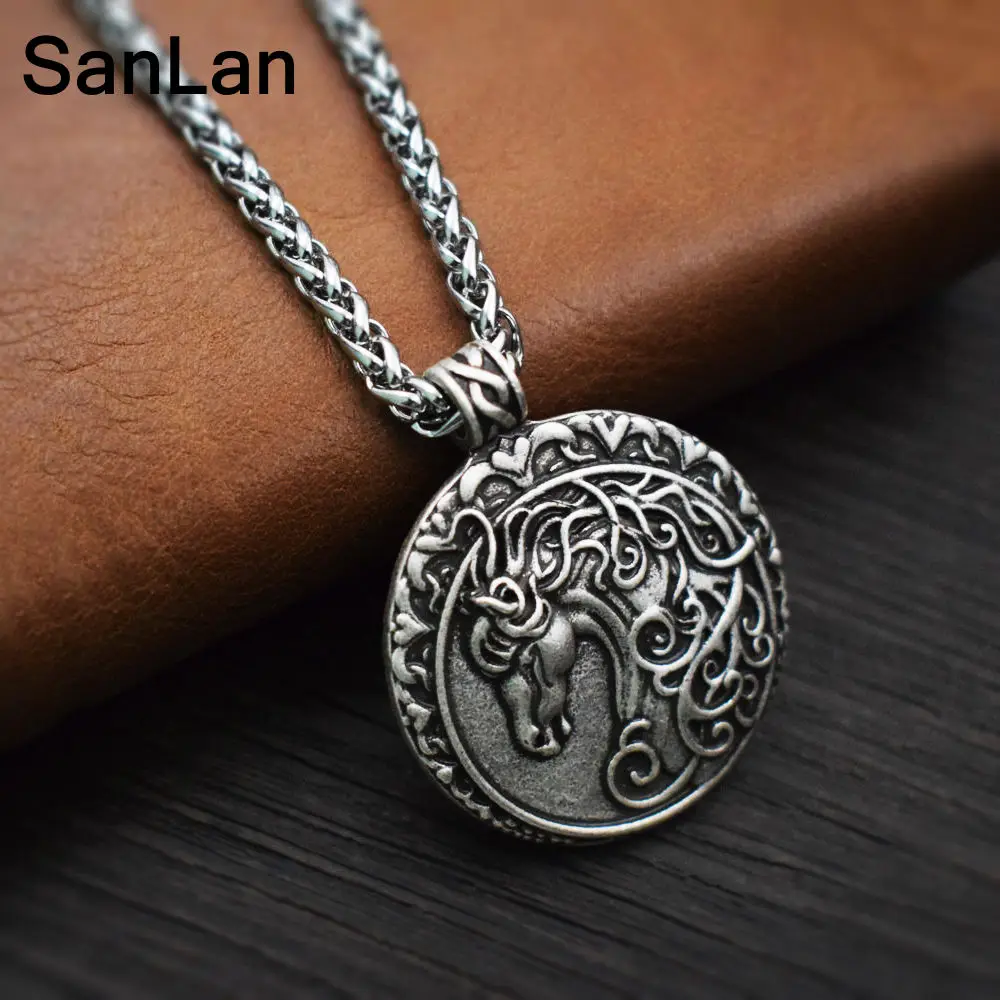 Ожерелье Sanlan с подвеской в виде лошади|gifts for horse lovers|horse pendantpendant jewelry |