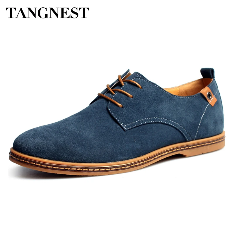 Tangnest Luxury Brand Men Oxfords Shoes 2018 New Men Lace Up Fur Flats ...