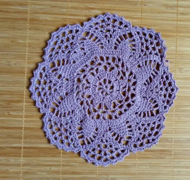 20 см круглый винтажный хлопковый ручной работы крючком цветы свадьба Doily стол подставка чашка кофе коврик изоляционный коврик Рождественская салфетка под приборы