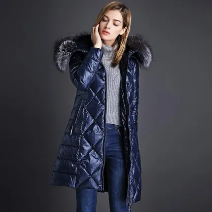 Best price at $337 Cheap 2016 new hot winter Thicken Warm woman Down jacket Coat Parkas Outerwear Hooded fox long plus size 2XXL luxurious Slim