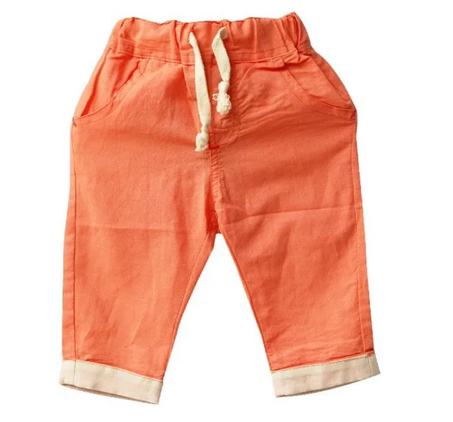 2014 New Summer capri Kids Pants Boys Pants for Girls Children Linen