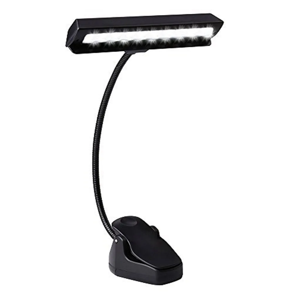 

Rechargeable 9LED Book Light Clip on Music Stand Light Portable Flexible Desk Reading Lamp 2 Brightness with USB cable