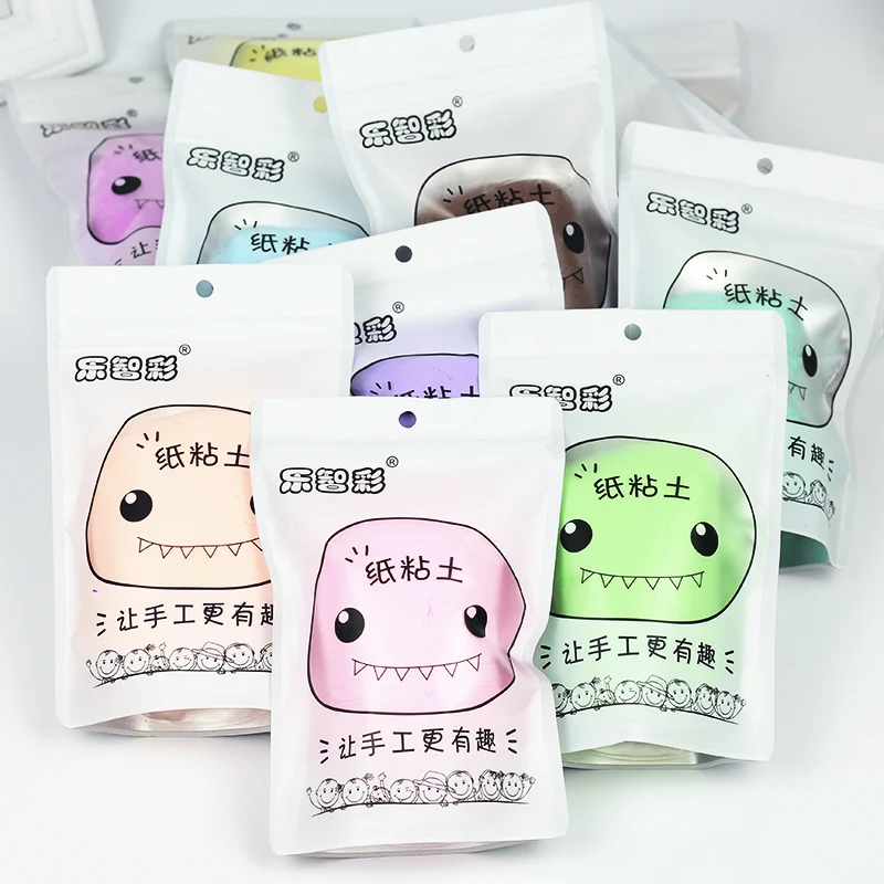 

Lexrev color 12 color small monster 100 g cut paper clay ultra-low weight white paper clay mixed color drawing
