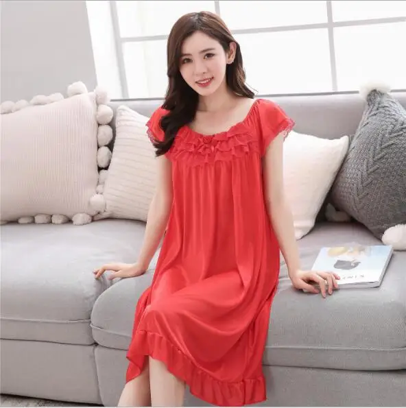 Fdfklak Summer Sleeveless Nightgown Maternity Pregnancy Sleepwear