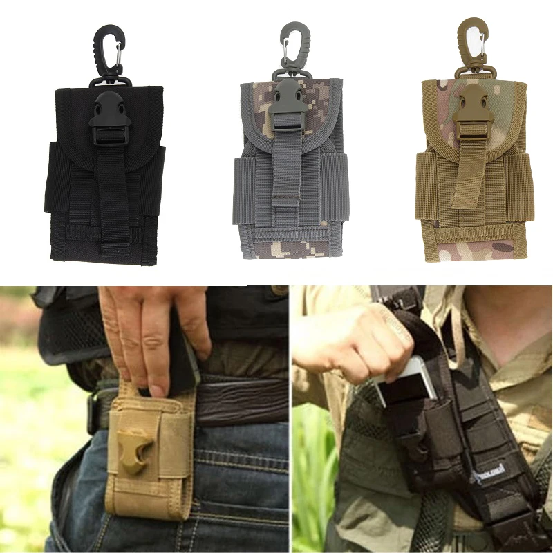 

Universal Outdoor Tactical Camping Hunting Bags Cell Phone Waterproof Hip Waist Belt Loop Hook Case Pouch Bag for iPhone
