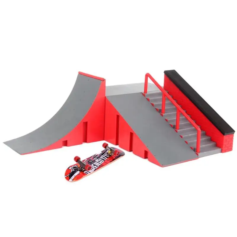 Мини Finger скейт доска палуба Fingerboard парк набор настольная игра пандус трек игрушка