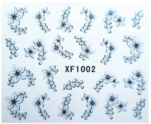 FWC 60 листов цветок DIY наклейки для ногтей искусство переводные наклейки для маникюра салон