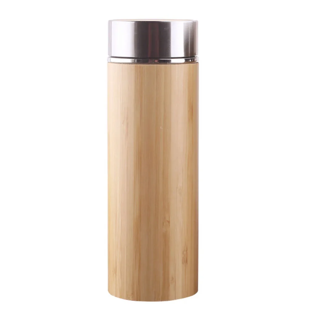 Бутылка для воды креативная бамбуковая термос из нержавеющей стали стакан термосы изолированные бутылки кофейная кружка для чая для путешествий