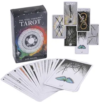 

English Wild-Unknown Tarot Deck Magical Animal Totem Tarot Cards Board Game Adults Cards Game Guidance 78 Cards/set
