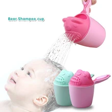 Горячий детский шампунь чашка шампунь Pots Baby Life Care душ медведь мыть воду Божья коровка пластиковая ложка многоцелевой детская Ванна